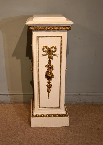 19th Century Painted and Gilded Pedestal (1 of 5)