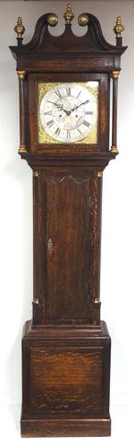 18th Century English Longcase Clock in Oak Case Silver Brass Dial Signed George Ewbank Ealland Yorkshire (1 of 16) 18th Century English Longcase Clock in Oak Case Silver Brass Dial Signed George Ewbank Ealland Yorkshire (1 of 16)