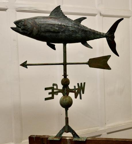 Verdigris Copper Folk Art Fish Weather Vane (1 of 7) Verdigris Copper Folk Art Fish Weather Vane (1 of 7)