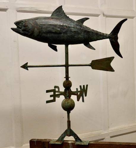 Verdigris Copper Folk Art Fish Weather Vane (1 of 7)