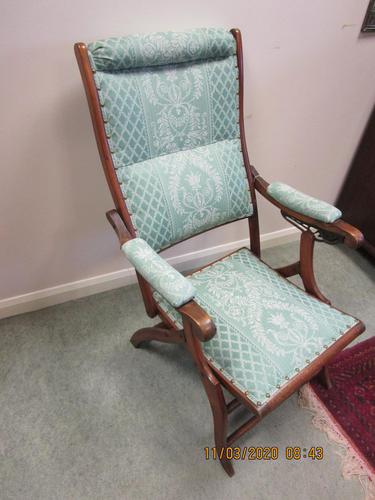 19th Century Mahogany Folding Campaign Chair (1 of 5)