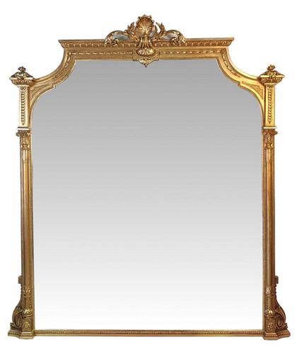 Very Large 19th Century Gilt Overmantle Mirror (1 of 3) Very Large 19th Century Gilt Overmantle Mirror (1 of 3)
