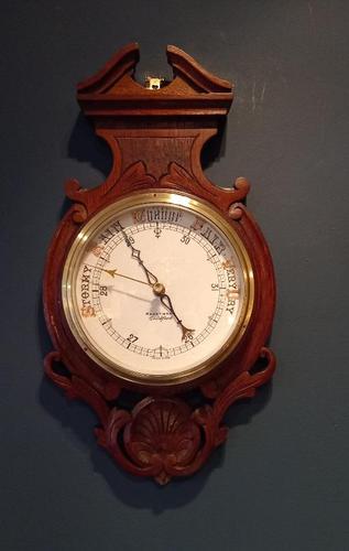 Large Antique Mahogany Porcelain Dial Barometer (1 of 9) Large Antique Mahogany Porcelain Dial Barometer (1 of 9)