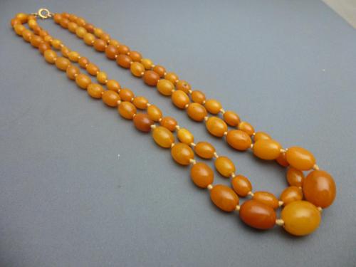 Double Strand Amber Bead Necklace (1 of 5) Double Strand Amber Bead Necklace (1 of 5)