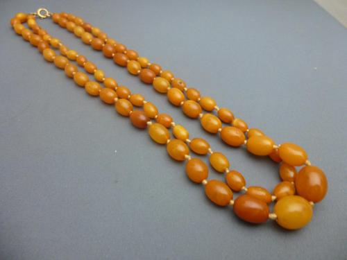 Double Strand Amber Bead Necklace (1 of 5)