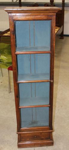 1900s Mahogany One Door Collectors Cabinet (1 of 5)