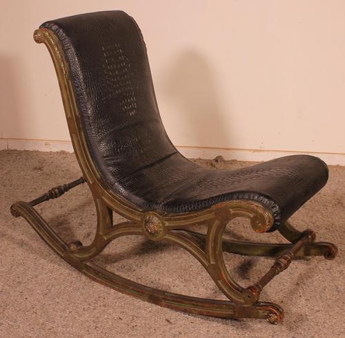 Polychrome Napoleon III Rocking Chair (1 of 10) Polychrome Napoleon III Rocking Chair (1 of 10)
