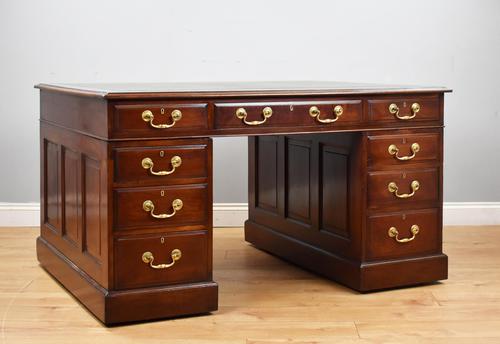 20th Century Edwardian Mahogany Partners Desk (1 of 10)