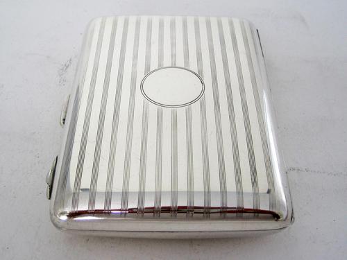 Stylish Rectangular Antique Silver Cigar Pocket Case (1 of 6) Stylish Rectangular Antique Silver Cigar Pocket Case (1 of 6)