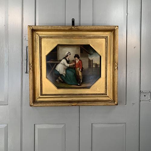 Antique Georgian oil painting study of mother and son at The Old Manor, Abbots Morton, Worcs (1 of 10) Antique Georgian oil painting study of mother and son at The Old Manor, Abbots Morton, Worcs (1 of 10)
