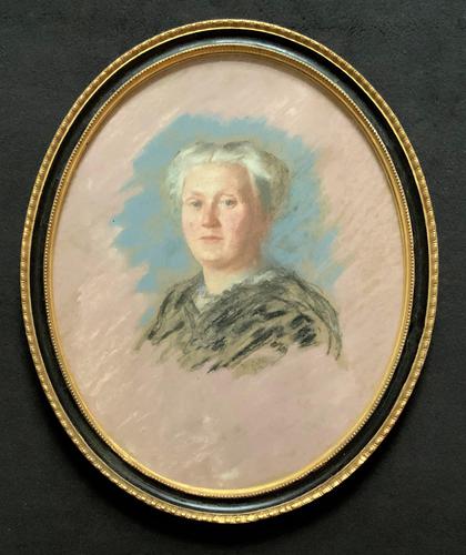 Fine Quality Early 20th Century Oval Pastel Portrait Painting Inc London Gallery Label (1 of 12)