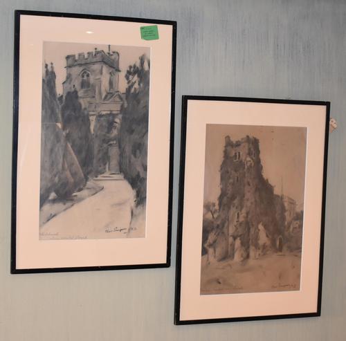 Superb Pair of Drawings by Charles Walter Simpson (1 of 8) Superb Pair of Drawings by Charles Walter Simpson (1 of 8)