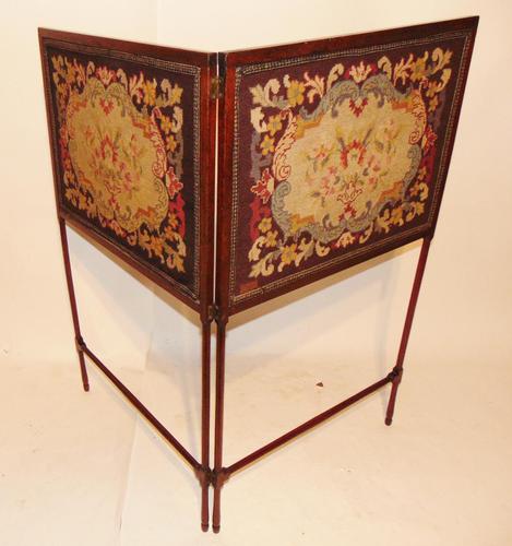 Georgian Mahogany Folding Fire Screen (1 of 7) Georgian Mahogany Folding Fire Screen (1 of 7)