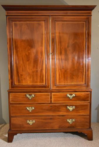 19th Century Inlaid Linen Press (1 of 6) 19th Century Inlaid Linen Press (1 of 6)