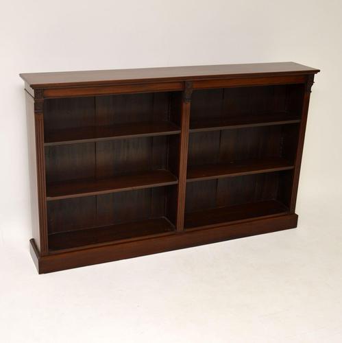 Antique Victorian Mahogany Open Bookcase (1 of 9)