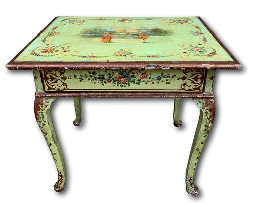 19th Century Painted Occasional Table with Single Drawer (1 of 7)