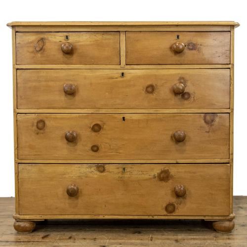 Victorian Antique Pine Chest of Drawers (1 of 10)