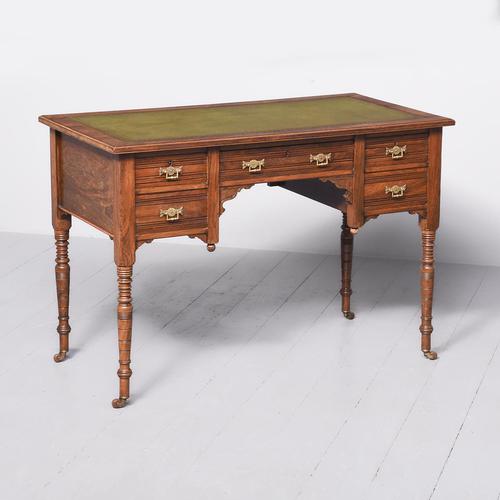 Late Victorian Neat-sized Rosewood Writing Table (1 of 10)