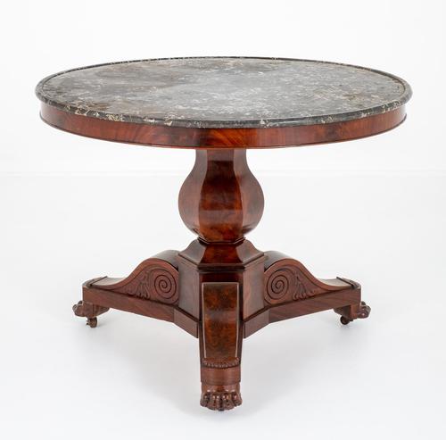 Mahogany & Marble Gueridon Circular Centre Table (1 of 6) Mahogany & Marble Gueridon Circular Centre Table (1 of 6)