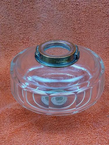 Antique Cut 12 Faceted Glass Oil Lamp Font / Fount Hicks & Sons Bayonet Collar (1 of 12)