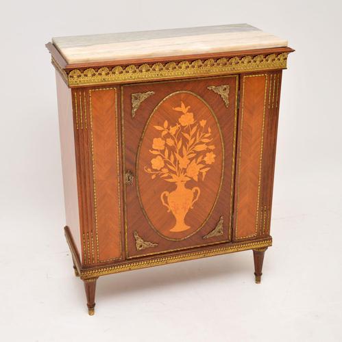 Antique French Inlaid Marquetry Marble Top Cabinet (1 of 9) Antique French Inlaid Marquetry Marble Top Cabinet (1 of 9)