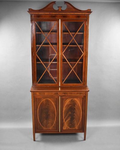 Edwardian Mahogany Inlaid Bookcase (1 of 10)