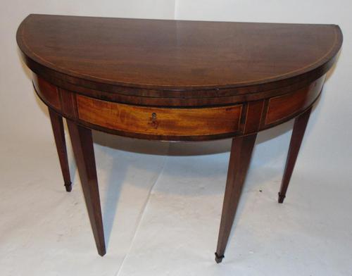 Scottish Sheraton Half Round Card Table (1 of 8) Scottish Sheraton Half Round Card Table (1 of 8)