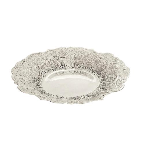 Antique Victorian Sterling Silver 9″ Dish 1897 (1 of 9) Antique Victorian Sterling Silver 9″ Dish 1897 (1 of 9)