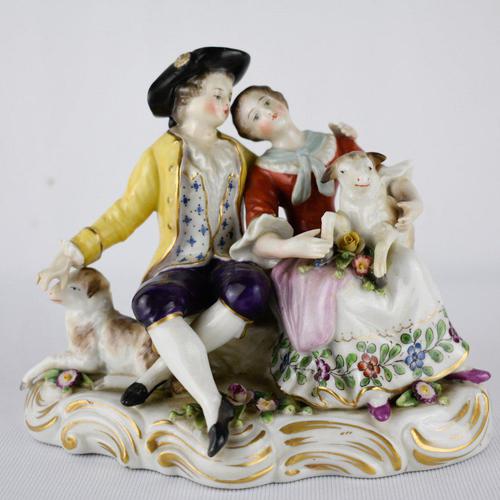 Naples Porcelain Romantic Couple Figurine (1 of 4)