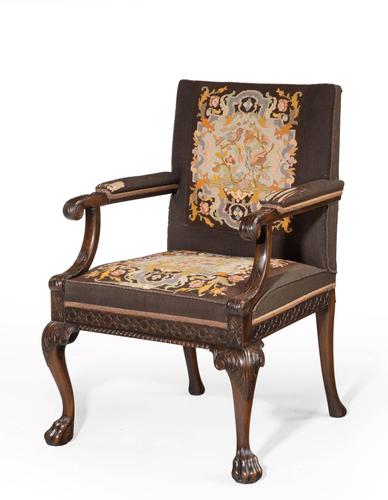 Well Carved Mahogany Framed Gainsborough Type Chair (1 of 6) Well Carved Mahogany Framed Gainsborough Type Chair (1 of 6)