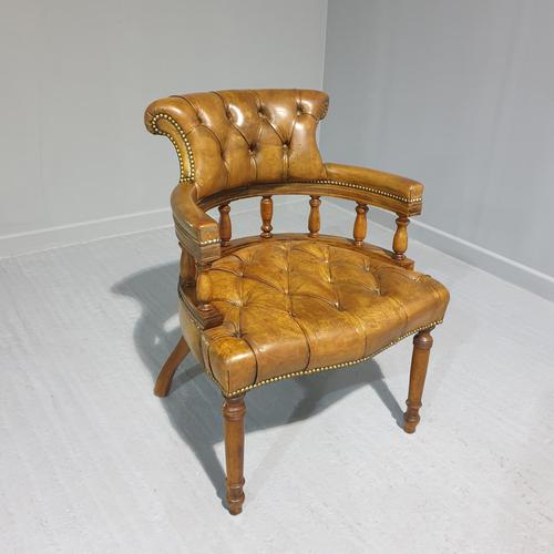 Very Good Victorian Leather Office Chair (1 of 9)