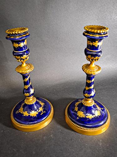 Pair of Porcelain & Ormolu Candlesticks (1 of 5) Pair of Porcelain & Ormolu Candlesticks (1 of 5)