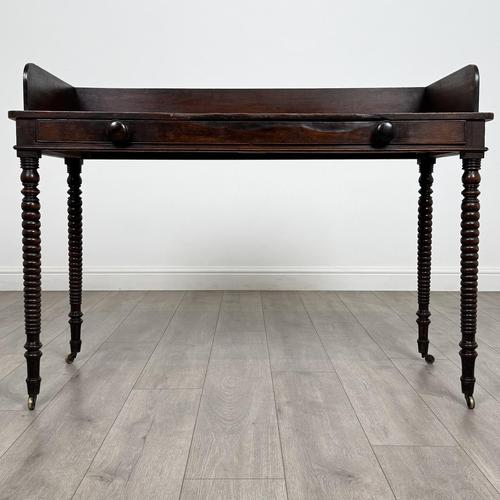 Antique 19th Century Bobbin Turned Writing Table in Mahogany (1 of 11)