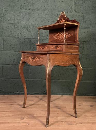 French Inlaid Rosewood Ladies Writing Table (1 of 8)