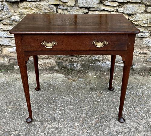 18th Century Georgian Oak Pad Foot Side Table (1 of 17)