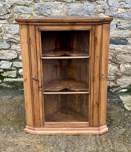 Antique Pine & Elm Hanging Corner Cupboard (1 of 11)