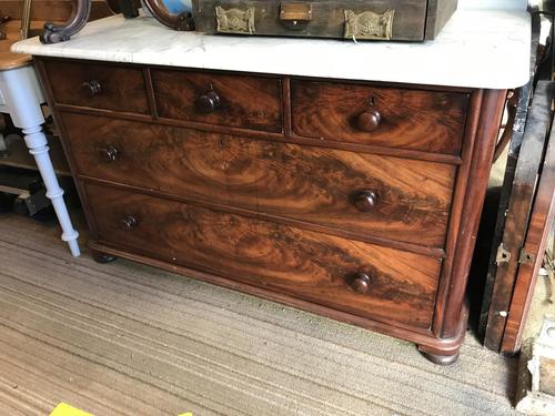 Victorian Marble Top Chest of Drawers (1 of 5)