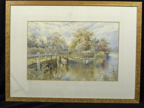 Watercolour Signed V.Williams 1898 (1 of 3)