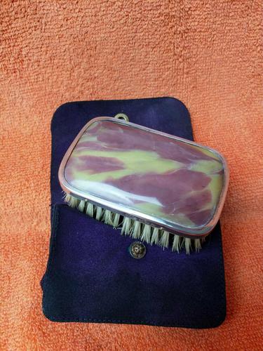 Sterling Silver Hallmarked Cased Purple & Yellow Small Brush 1928 W F H (1 of 10) Sterling Silver Hallmarked Cased Purple & Yellow Small Brush 1928 W F H (1 of 10)