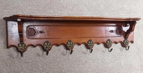 Carved Oak Continental Hanging Rack (1 of 10) Carved Oak Continental Hanging Rack (1 of 10)