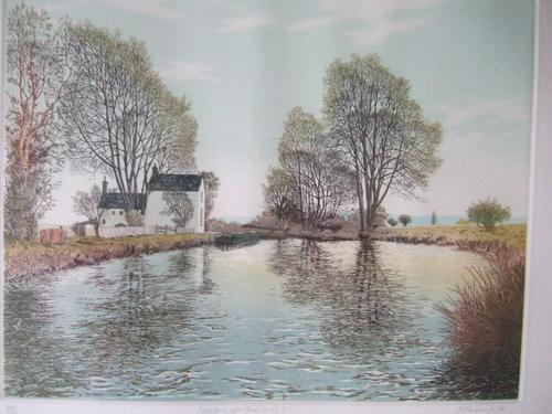 Gilbert Browne Lithographic Print "Stratford Upon Avon Canal I" (1 of 5) Gilbert Browne Lithographic Print "Stratford Upon Avon Canal I" (1 of 5)