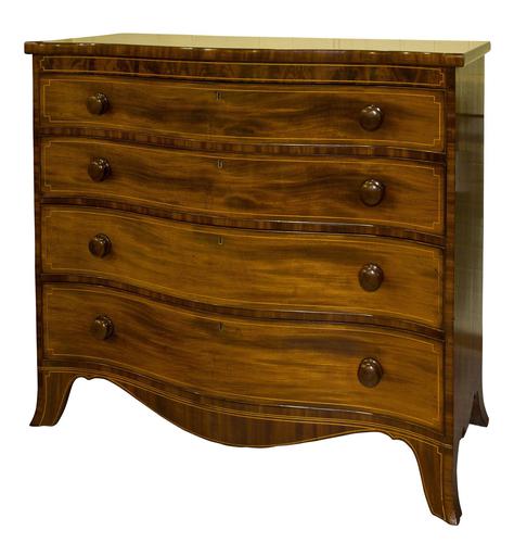 George III Mahogany & Satinwood Chest of Drawers (1 of 8) George III Mahogany & Satinwood Chest of Drawers (1 of 8)