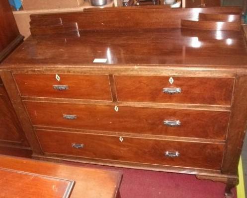 Two Over Two Drawer Mahogany Sideboard (1 of 3)