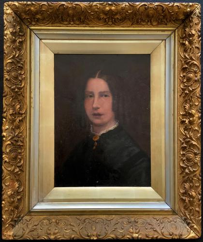 Original 19th Century British Primitive School Oil Portrait Painting of a Lady (1 of 8) Original 19th Century British Primitive School Oil Portrait Painting of a Lady (1 of 8)