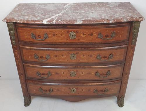 19th Century Marquetry Inlaid Rosewood Chest of Four Drawers (1 of 4) 19th Century Marquetry Inlaid Rosewood Chest of Four Drawers (1 of 4)