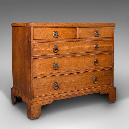 Antique Gentleman's Chest of Drawers, English, Oak - Georgian c.1800 (1 of 12)