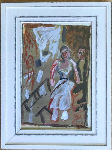 Original Gouache Painting 'an Evening Out' by Doreen Heaton Potworowski. 1920-2014. Initialled 70. Framed (1 of 1) Original Gouache Painting 'an Evening Out' by Doreen Heaton Potworowski. 1920-2014. Initialled 70. Framed (1 of 1)