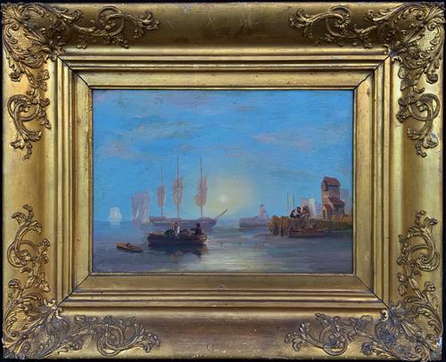 Lovely Early 19th Century Continental Nautical Fishing Seascape Oil On Board Painting (1 of 10) Lovely Early 19th Century Continental Nautical Fishing Seascape Oil On Board Painting (1 of 10)