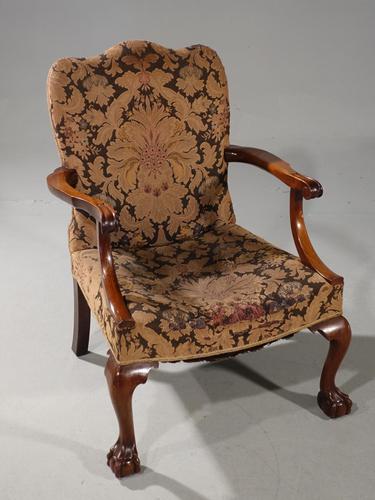 Substantial Early 20th Century Gainsborough Style Mahogany Framed Armchair (1 of 6) Substantial Early 20th Century Gainsborough Style Mahogany Framed Armchair (1 of 6)