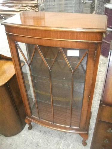 Mahogany Display Cabinet on Queen Anne Legs (1 of 3) Mahogany Display Cabinet on Queen Anne Legs (1 of 3)